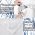 thumbnail image 4 of MIZHONA Blue Shower Curtain with Snap in Liner,Ocean Seaweed Fabric Bathroom Curtain,71"× 86", 4 of 6