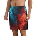 thumbnail image 2 of Logiee Red And Blue Fire Print Mens Swim Trunks Quick Dry Board Shorts,Breathable Hawaii Beach Shorts Swimwear Bathing Suits-3X-Large, 2 of 6