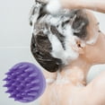 thumbnail image 2 of Unique Bargains 1 Pc Handheld Hair Shampoo Brush for Head Massage 3.46"x3.46" Purple, 2 of 6