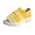 thumbnail image 2 of LoyisViDion Women’S Sandals Clearance Womens Summer Casual Sport Comfortable Elastic Platform Flat Sandals Beach Shoes Flash Picks Yellow 8.5, 2 of 3
