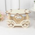 thumbnail image 6 of Efavormart Natural Wooden Carriage Wedding Cake Stand, Laser Cut Cupcake Holder with 12" Round Display Plate, 6 of 11