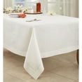 thumbnail image 5 of SARO 6300.W84S 84 in. Square Classic Hemstitch Border Tablecloth  White, 5 of 5