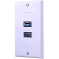 thumbnail image 4 of HDMI USB 3.0 Organization Wall Plates Panel,Audio Video Wall Face Plate Panel, 4 of 5