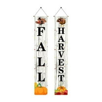 GFHFHITJ Thanksgiving Banner, Fall Porch Decor Sign with Wording " Thankful, Blessed" Thanksgiving Decorations Outdoor Fall Door Banner for Home Yard Front Door Hanging Outdoor Indoors