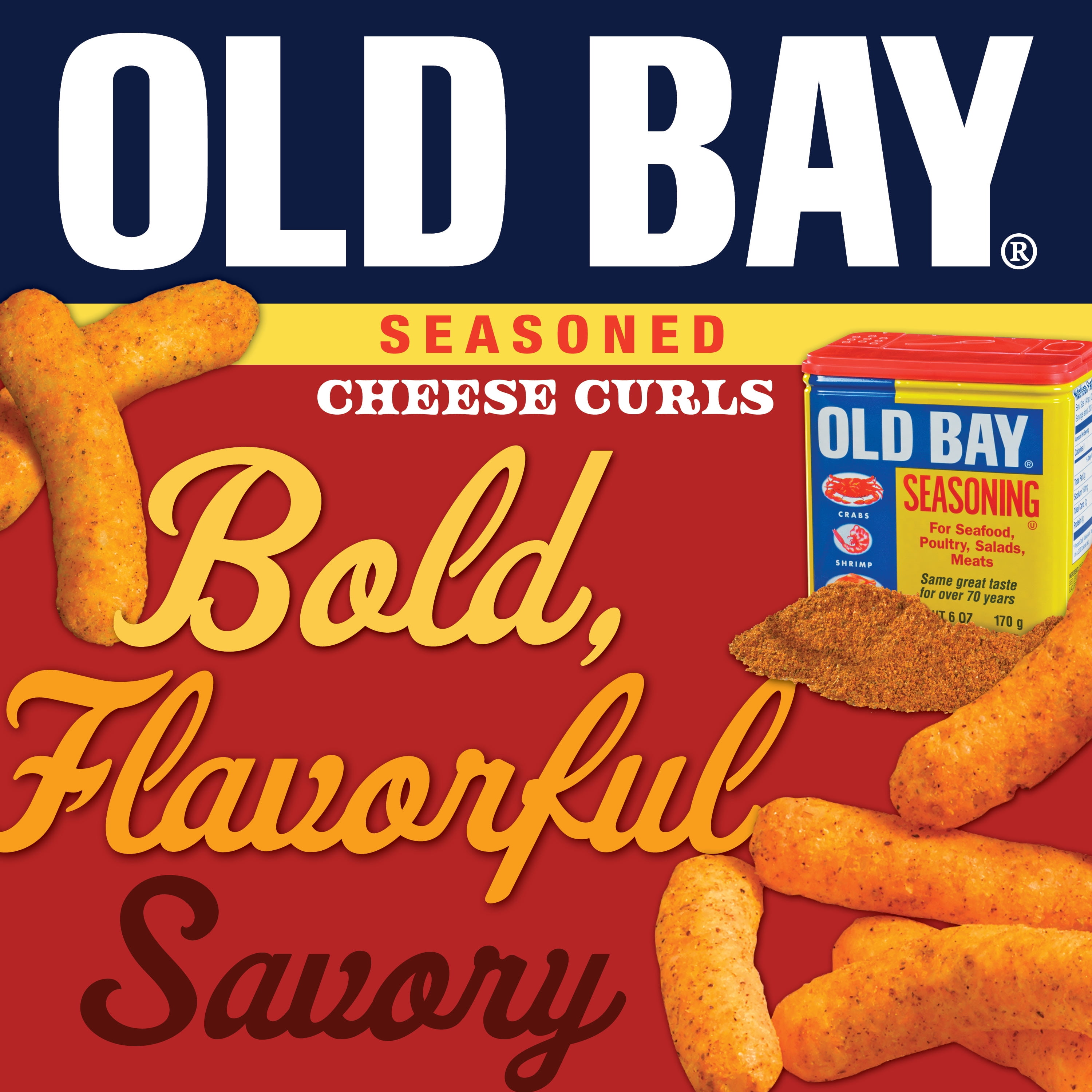 Herr's Old Bay Seasoned Cheese Curls, 7.5 oz.