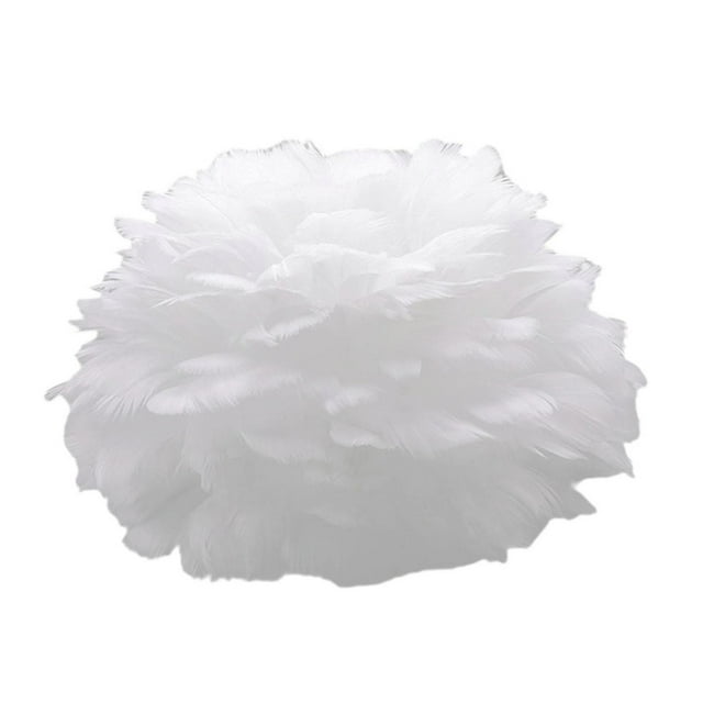 DOLITY Feather Light Shade Chandelier Lightshade for Kitchen Restaurant Living Room white