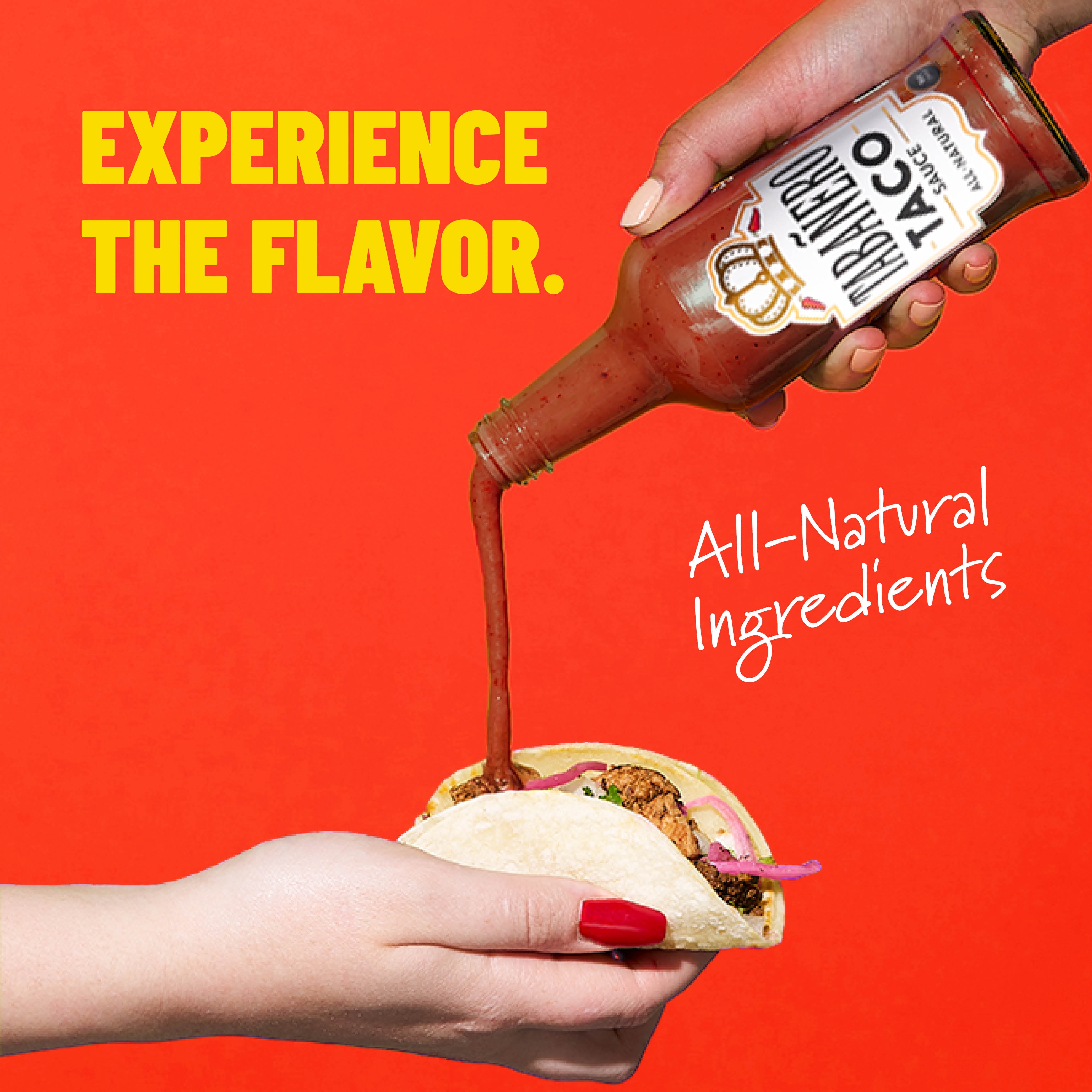 (4 pack) Tabanero Original Taco Sauce - 9 oz Glass Bottle