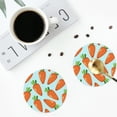 thumbnail image 5 of Bingfone Vintage Cartoon Carrot Leather Drinks Coasters With Set Of 6,Suitable For Home Kitchen,Coffee Cup Coasters Home Gift, 5 of 9