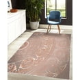 thumbnail image 4 of Mandala Decorative Rug, Vintage Cosmos Oriental Breeze Pattern Swirled Floral Leaves Art, Quality Carpet for Bedroom Dorm and Living Room, 6 Sizes, Pale Chocolate, by Ambesonne, 4 of 4