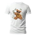 thumbnail image 3 of Playera De Oso Millonario Dinero Dolares Billetes Ropa Para Hombre Color Blanco Talla Mediana Marca Emil SaEs, 3 of 4