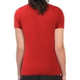 thumbnail image 2 of Women's G-III 4Her by Carl Banks Red Florida Panthers Super-Slim Lightweight Pinstripe Circle Graphic T-Shirt, 2 of 3