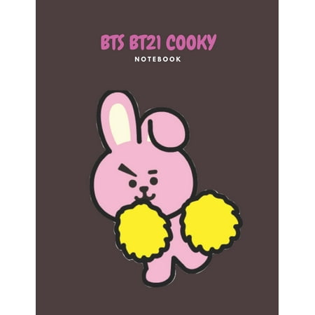 Bts Bt21 Cooky Notebook: Back to School Wide Ruled Composition Journal for Grade School Girls and Boys