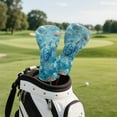 thumbnail image 3 of Yuyamidu Sea Turtle Golf Club Head Covers Shell Driver Headcover Fairway Wood Head Cover Hybrid Headcover, Waterproof PU Leather Golf Head Covers, Blue, 3 of 7