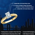 thumbnail image 2 of Gem Stone King 10K Two Tone Gold White Zirconia Engagement Ring for Women | 0.66 Cttw | Octagon 6X4MM | Gemstone Birthstone | Size 5, 2 of 6