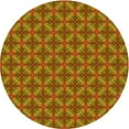 thumbnail image 1 of Ahgly Tapis Rond Lavable en Machine Intérieur Transitionnel Rouge Tomate, 4 Pieds Rond, 1 of 7