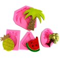 thumbnail image 1 of 4 Uds molde de silicona de coco molde Flexible de Chocolate molde de jabón moldes de Chocolate rosa molde de silicona hawaiano vela, 1 of 5