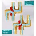 thumbnail image 3 of Vrorvz Integrated Solid Brass 4 Way Manual Control Car Heating Water Heater Ball With Clamps Suit 5 8 Inch Hose High Efficiency Automotive Gas Conditioning System Long Lasting Secure Connection, 3 of 6