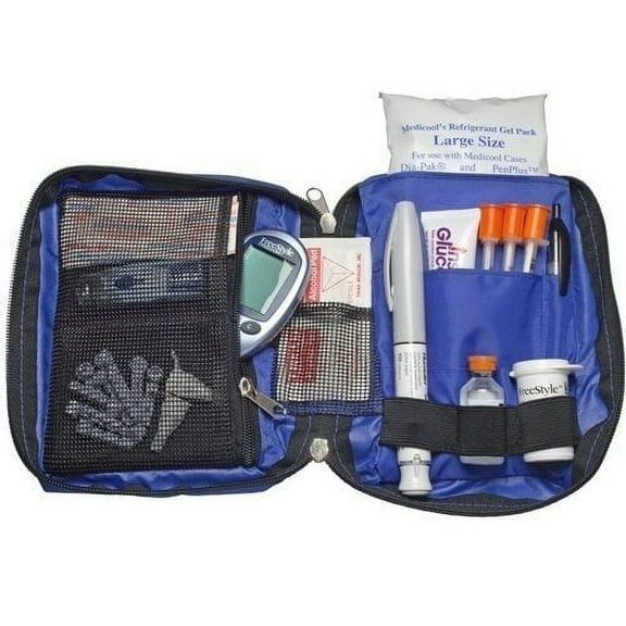 Medicool DIA-PAK Classic Diabetic Supply Organizer, Blue, 1 Each