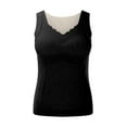 thumbnail image 2 of Baqcunre Women's Sleeveless Bra Thermal Undershirts with Lace V Neck Vests Warm Thermal Tank Top Thermal Shirts for Women Womens Long Sleeve Tops Tank Tops with Built In Bras,Black,Size L-3XL, 2 of 7