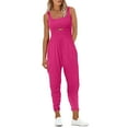 thumbnail image 5 of UVEASISHA Athletic Romper for Women One Piece Workout Jumpsuits Running Hiking Outfit Activewear with Pockets Hot Pink S, 5 of 9