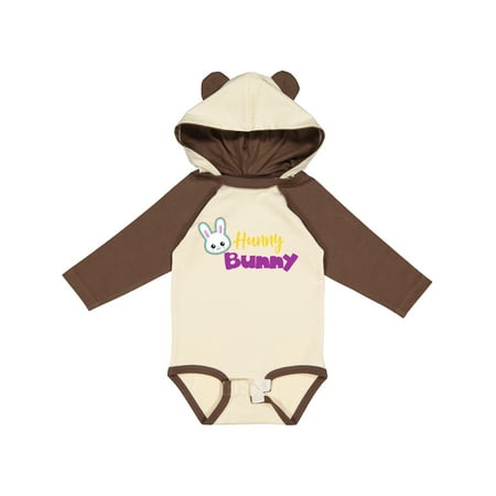 

Inktastic Easter Hunny Bunny White Bunny Cute Bunny Gift Baby Boy or Baby Girl Long Sleeve Bodysuit