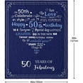 thumbnail image 3 of 50th Birthday Gifts for Women/Men 1973, Happy 50th Birthday Gift Blanket 60’’x50’’, Best Gifts for 50th Birthday, 50 Years Old Birthday Gift for Husband Wife Parents Friends, Turning 50 Gifts, 3 of 5