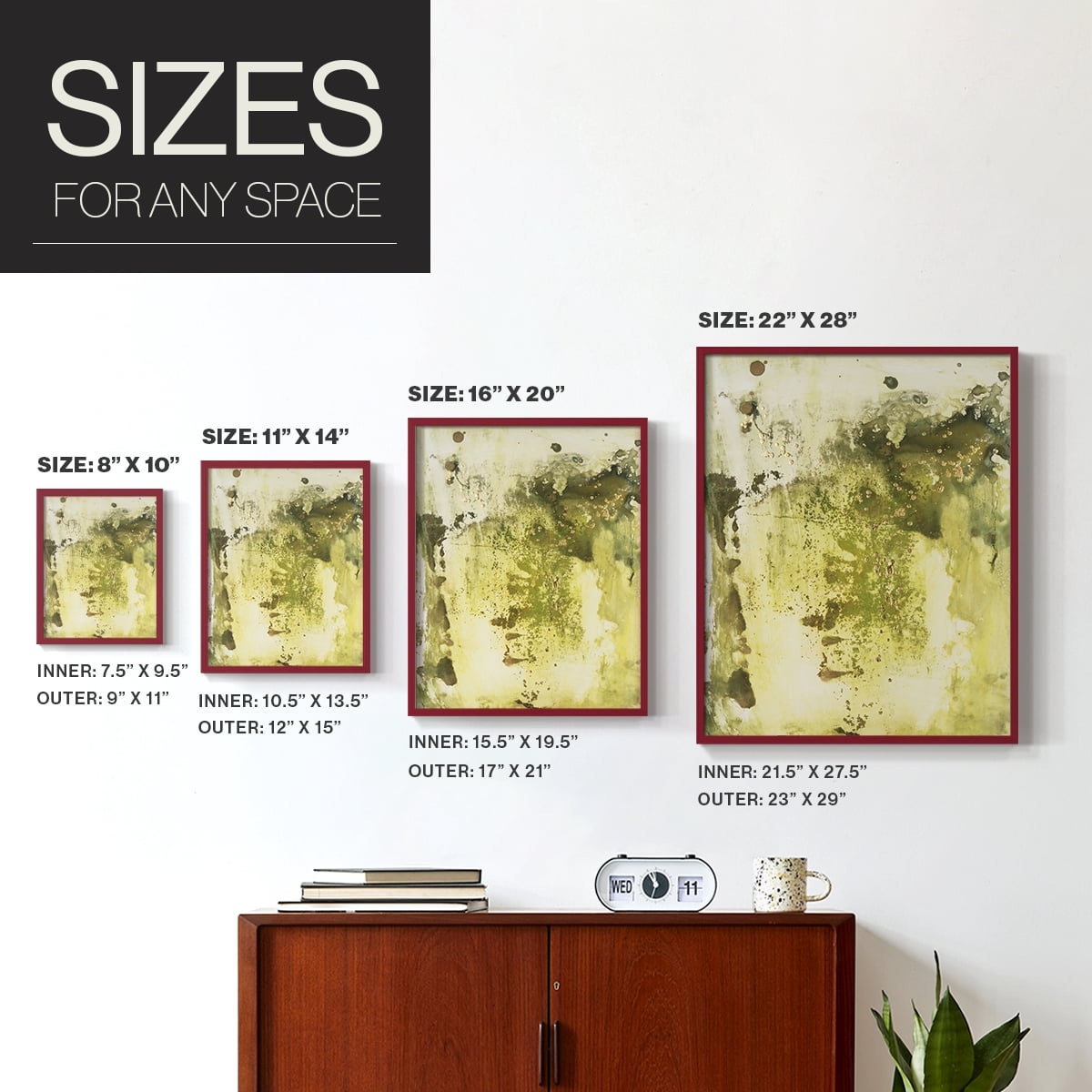 Canyon Diptych I Framed Print in Red Solid Wood Framed Print No Nail Hanging