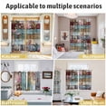 thumbnail image 6 of Vintage Flower Kitchen Curtains 84 Inch Length, Retro Botanical Floral Wooden Grommet Top Bedroom Living Room Curtains, Light Filtering Cafe Curtain Drapes 2 Panels Set 84''x84'', 6 of 9