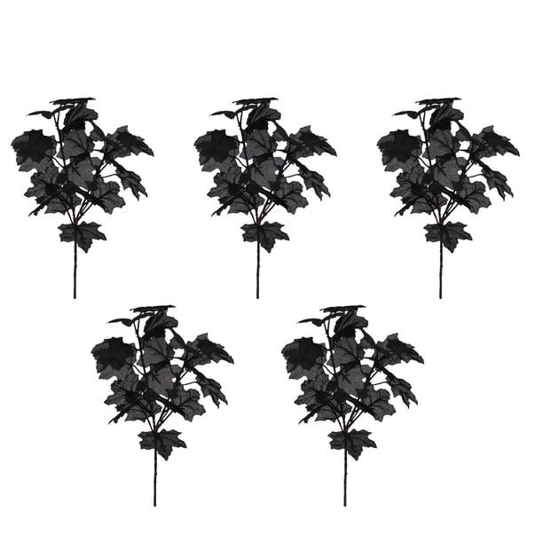 Decoraciones de Otoño para el Hogar 5 Piezas de Decoración de Otoño Ramas de Hoja de Arce de Seda Artificial Tallos de Otoño Hojas de Arce Artificiales Mesa de Ramo de Boda para la Decoración Del Hoga