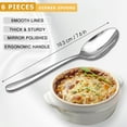 thumbnail image 2 of MISSUNNY Set of 6 Dinner Spoons 18/0 Silver Flatware Everyday Stainless Steel Silverware, 2 of 4