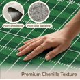thumbnail image 6 of ODIKA 5'x7' Washable Area Rug Non-Slip, Chair-Friendly Football Stadium Grid Theme Stripes Goal Posts Markers Field Flowing for Dining Room, Under Table, Home Office, 6 of 7