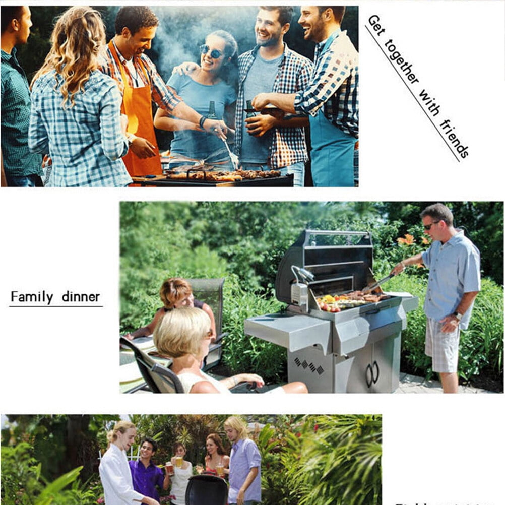 12PCS Stainless Steel BBQ Tools Set Grill Spade Brush Cutter Tweezer Barbecue Tools with Bag for Picnic Camping (Black)