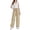 Khaki, variant on Girls' Quick-Dry Hiking Pants Lightweight Water-Resistant Baggy Joggers with Pockets Black S