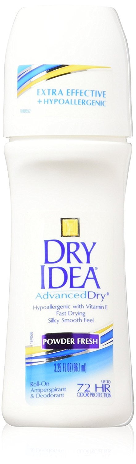 4 Pack Dry Idea Roll-On Antiperspirant and Deodorant Powder Fresh 3.25