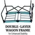 thumbnail image 3 of Wagon Love Seat with Tall Cushioned Backrest, Foldable 2-in-1 Wagon  Seat Combo for Adults, 3 of 9