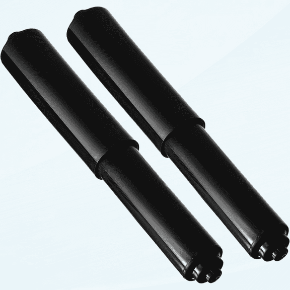 2 Pack - Black Toilet Paper Holder Spring Loaded Roller Replacement Rod