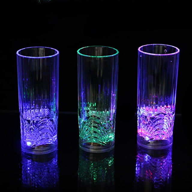 SMihono Kitchen Organizers and Storage Luminous Cup Pouring Water Sensor Cold Light Water Cup Colorful LED Cup Kitchen Gadgets Must Have 2023