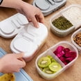 thumbnail image 3 of Cheer US 2 Grid Reusable Plastic Food Storage Containers with Lids,Refrigerator Crisper Box Fresh Snacks Fruit Storage Box for Produce, Fruits, Vegetables, Meat and Fish, 3 of 7