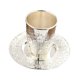 thumbnail image 3 of Taza de café con y platillo con decoración en relieve, copa de cóctel Elías para rituales judíos, Hanukkah, boda, Pascua judía, 3 of 8