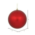 thumbnail image 2 of Vickerman 6" Red Matte Mercury Ball Ornament, 4 per Bag, 2 of 3