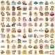 thumbnail image 3 of Calcomanías Capybara 100pcs Decalas Multifunción para Botella Portátil, 3 of 9