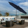 thumbnail image 5 of Costway 9 FT Patio Solar Umbrella LED Patio Market Steel Tilt with Crank Outdoor Navy, 5 of 12