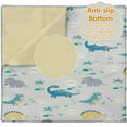 thumbnail image 5 of Dznils Waterproof Baby Splat Mat for Under High Chair, Non-Slip Floor Mat, 51" x 51", Gray Dinosaur, 5 of 12