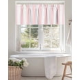 thumbnail image 5 of Pink White Geometric Stripes Kitchen Valances for Windows Minimalist Modern Art Valance Curtains&nbsp; for Kitchen /Living Room/Bedroom/ Bathroom Decor, 42"x12 " ,Rod Pocket 1 Panel,, 5 of 7