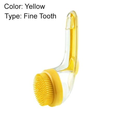 Pet Bath Grooming Brush 2 In 1 Soft Silicone Bath Brush Deep Cleaning Massage Shedding Remover Ergonomic Pet Grooming Tool for Dogs Cats Home Bath Salon Daily Care