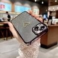 thumbnail image 2 of Compatible with iPhone 13 Glitter Plating Love Heart Case, Cute Luxury Electroplated Bling Sparkly Glitter Shiny Case for Women Girls Soft TPU Shockproof Camera Protective Back Cover - Black, 2 of 11