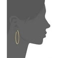 thumbnail image 6 of Edforce 18k Gold Plated Stainless Steel Rounded Hoops Earrings (60mm Diameter), 6 of 6