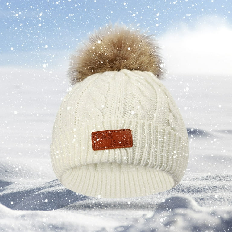 White knit hat best sale toddler