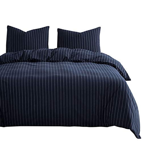 Cloud Navy Striped Comforter Set, Navy Stripe Twin Bedding