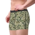 thumbnail image 3 of Wukai Tropical Plants Green Print Men’s Underwear Breathable Boxer Briefs,&nbsp;Moisture Wicking & Breathable-Small, 3 of 7